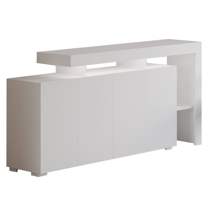 Hanah Home Beliz - Consola Blanca con Luces LED